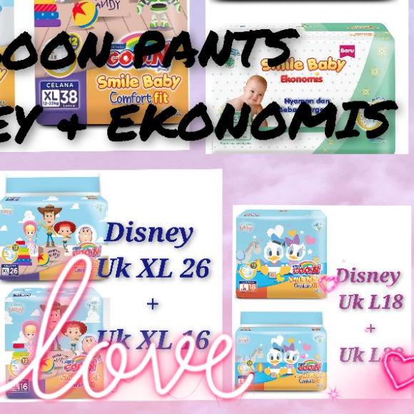 ♗ Goon Pants Smile Baby Disney & Ekonomis S32 M30 L28 XL26 M44 L42 XL38 / S 32 M 30 L 28 XL 26 Comfo