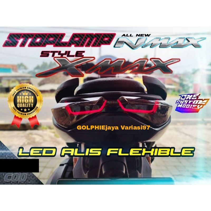 PAKET SIAP PAKAI LAMPU ALIS BELAKANG STOPLAMP NMAX NEW TERBARU 2020 2021 2022 2023 / LAMPU ALIS DRL 