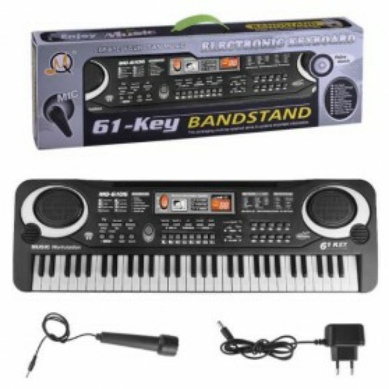 Digital Electronic Keyboard 61 Keys - MQ-6106 - Black
