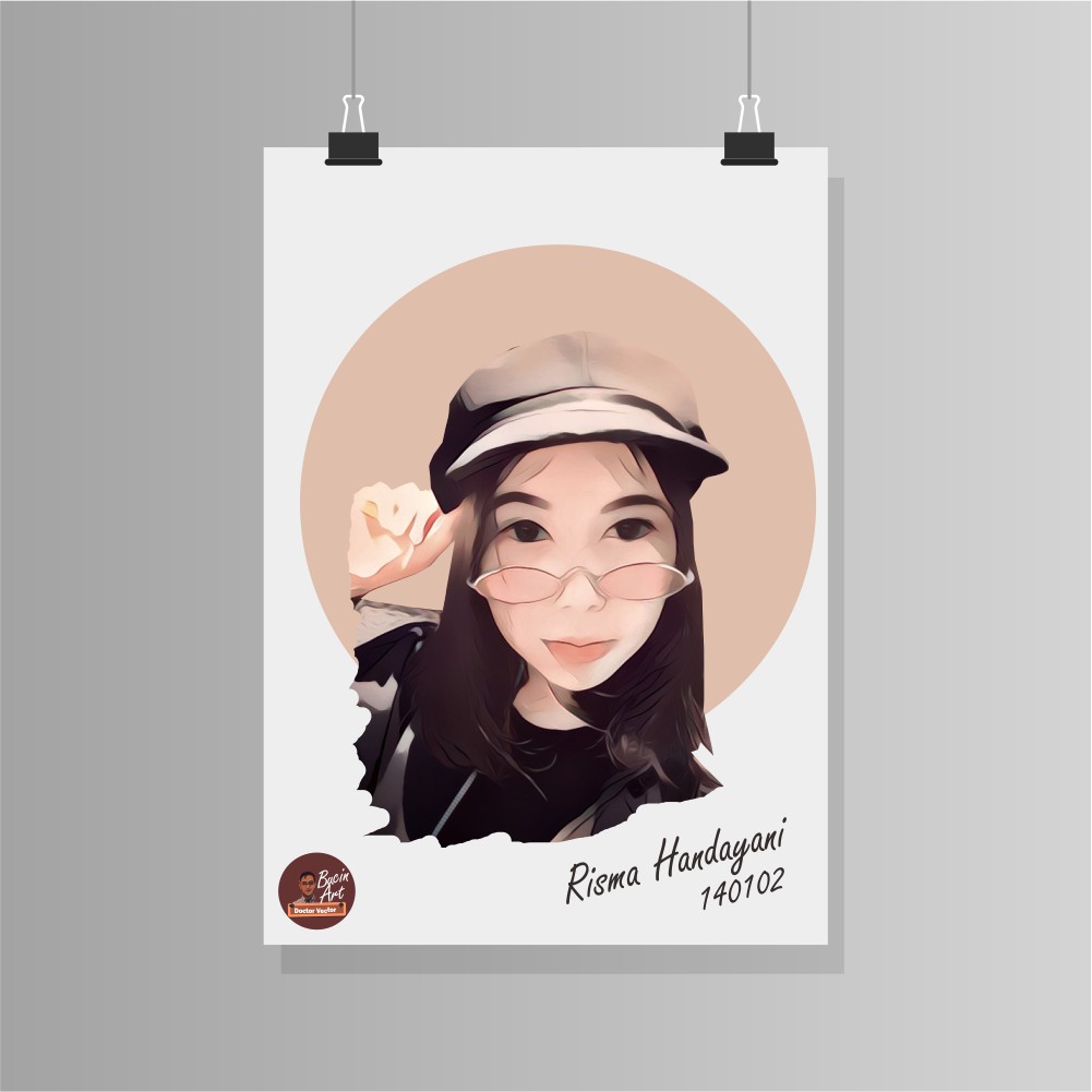 Vector Singel / Vector Wajah / Lukisan Wajah / Kartun Wajah / Hadiah Ultah / Kado ulang tahun / Art
