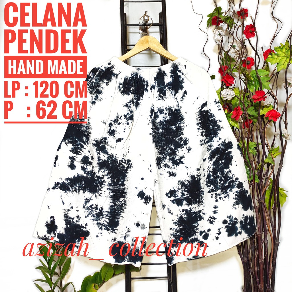 CELANA PENDEK HAND MADE BAHAN RAYON PREMIUM MOTIF TIE DYE