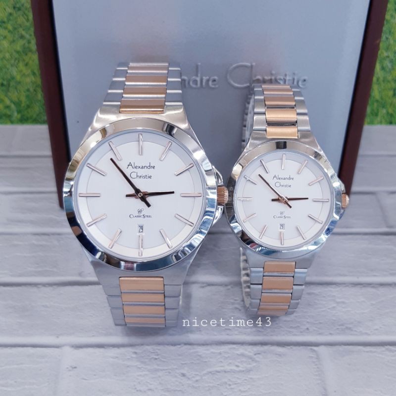 jam tangan couple alexandre christie ac8634md RG