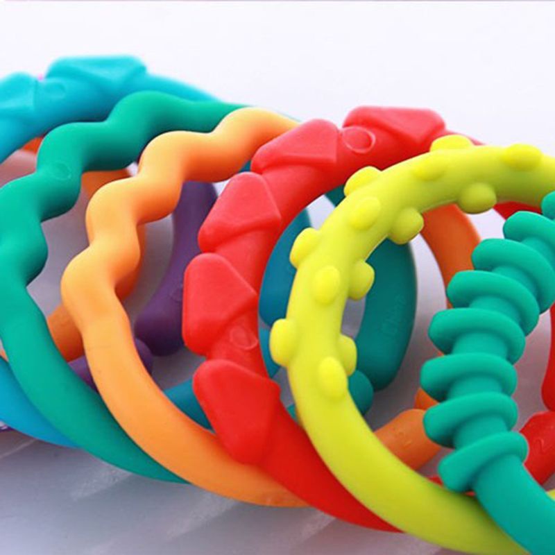 Mary 24pcs / Set Mainan Teether Ring Warna-Warni Untuk Bayi Newborn
