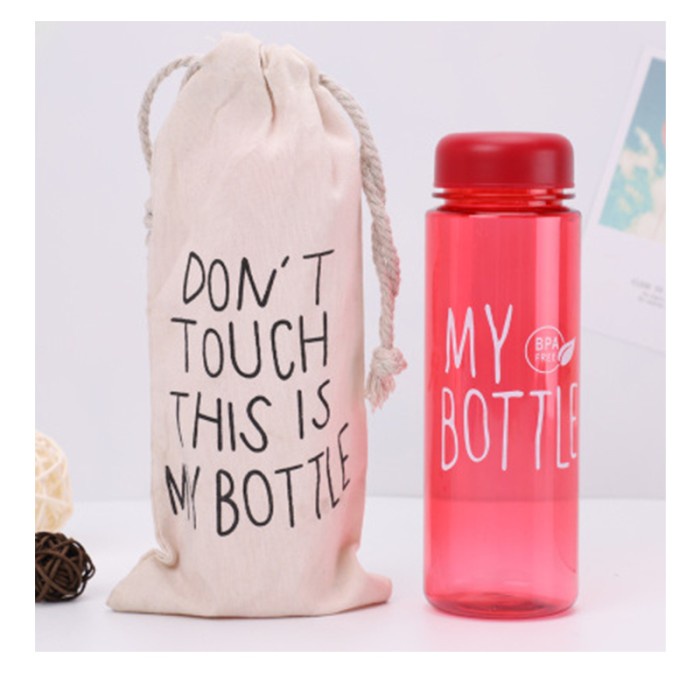 SALE BOTOL MINUM MY BOTTLE WARNA BPA FREE BULAT 500 ml - Hitam