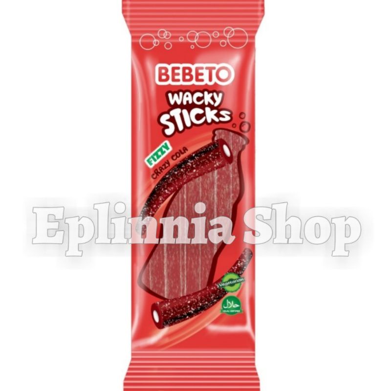 

Bebeto Wacky Sticks Fizzy Crazy Cola 180 gr - Permen