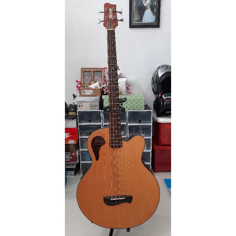 Gitar Bass Akustik Elektrik Second Merk Olympia Tacoma 4 Strings