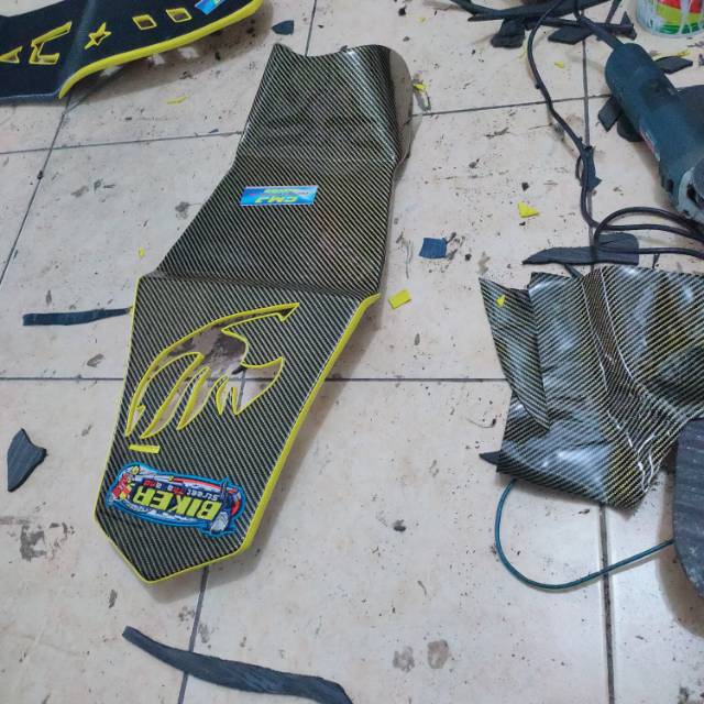 Jok motor vixion new nvl modifikasi biker karbon