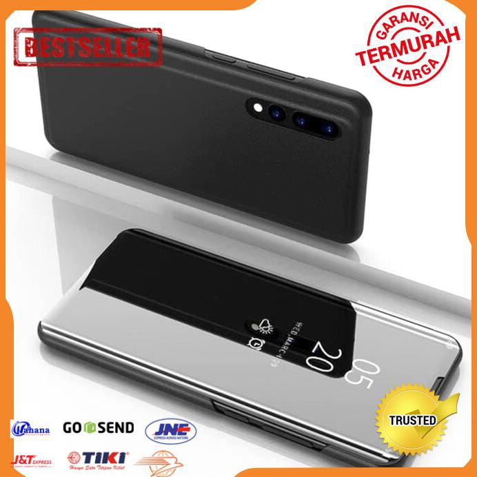 FLIP CASE SAMSUNG A50S CLEAR VIEW MIRROR STANDING COVER