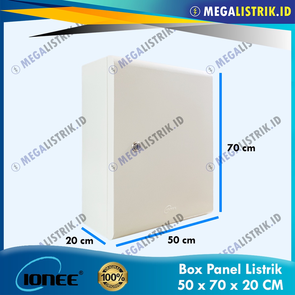 IONEE BOX PANEL LISTRIK 50X70X20 / KOTAK PANEL KABINET 50 X 70 X 20 CM CREAM OVAL POWDER COATING IND