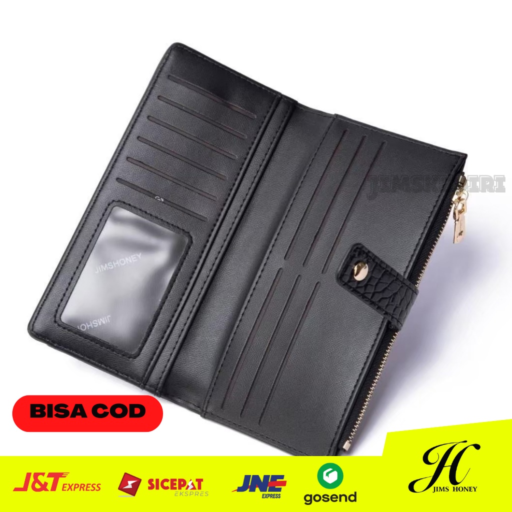 Dompet Jims Honey Lipat Panjang card holder Wanita Import Korea Premium Nicole Wallet Jimshoney