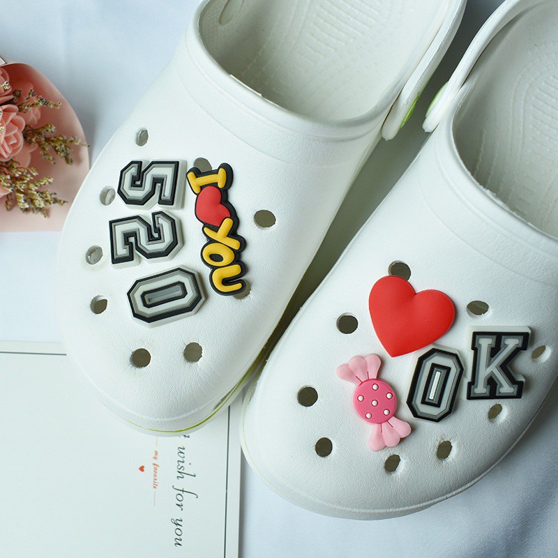 Charms Nomor 1-9 Warna Hitam Dan Putih Untuk Dekorasi Sepatu Crocs Anak Laki-Laki Dan Perempuan