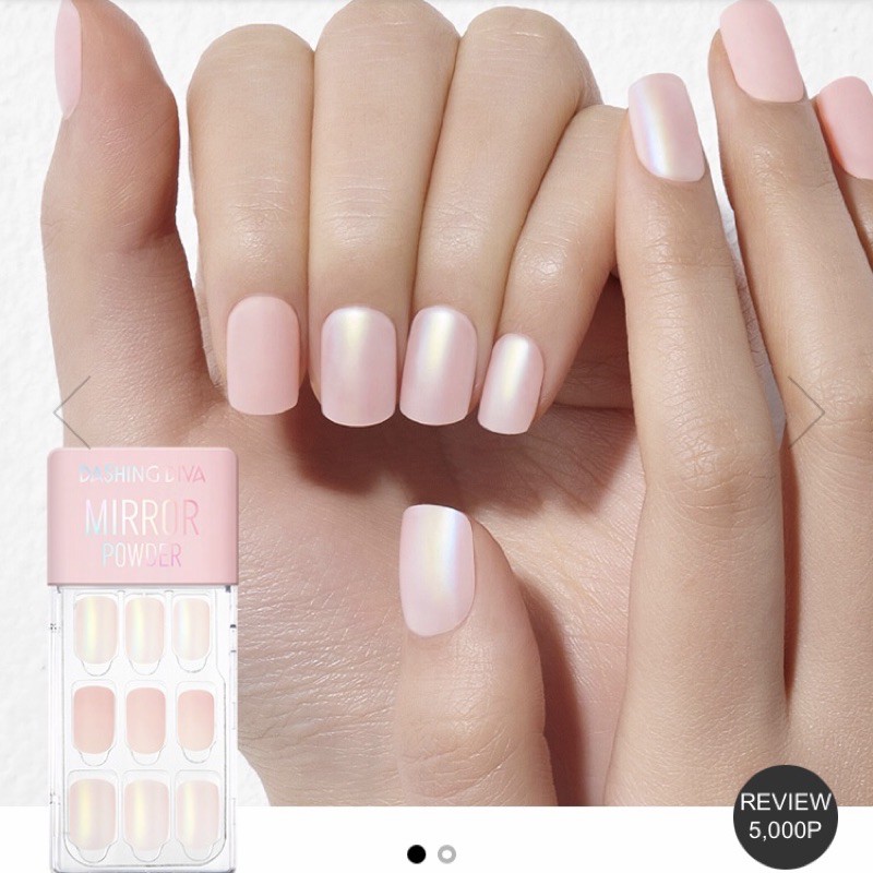 DASHING DIVA magic press manicure - MILKY PINK SHINE (fake nail, kuku palsu korea)