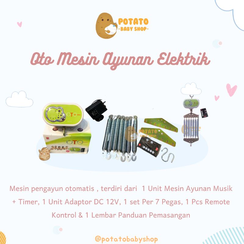 Mesin Ayunan Elektrik Bayi OTO - Musik - Timer - Per 7pcs