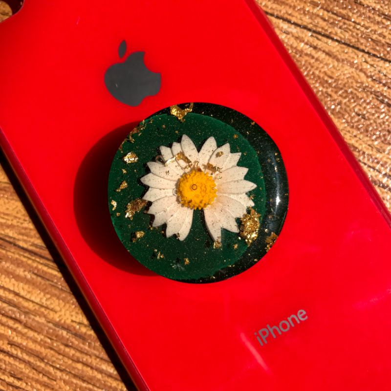 Griptok Goldden Daisy // pop socket  // holder hp // daisy // resin