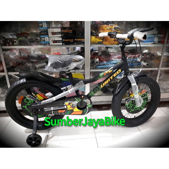 sepeda anak bmx 18" united ban besar