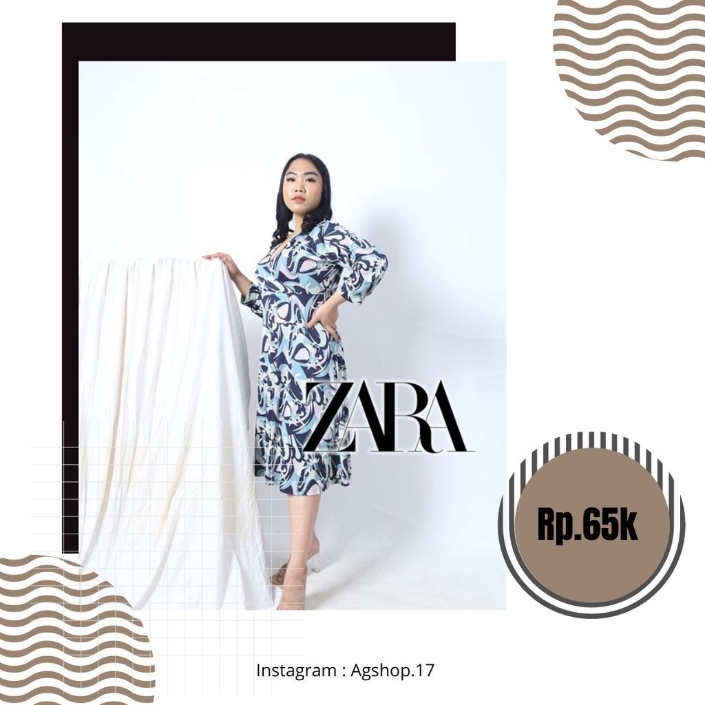 DRESS WANITA BRAND ZARA/ TAG/ LABEL BRAND  ZARA