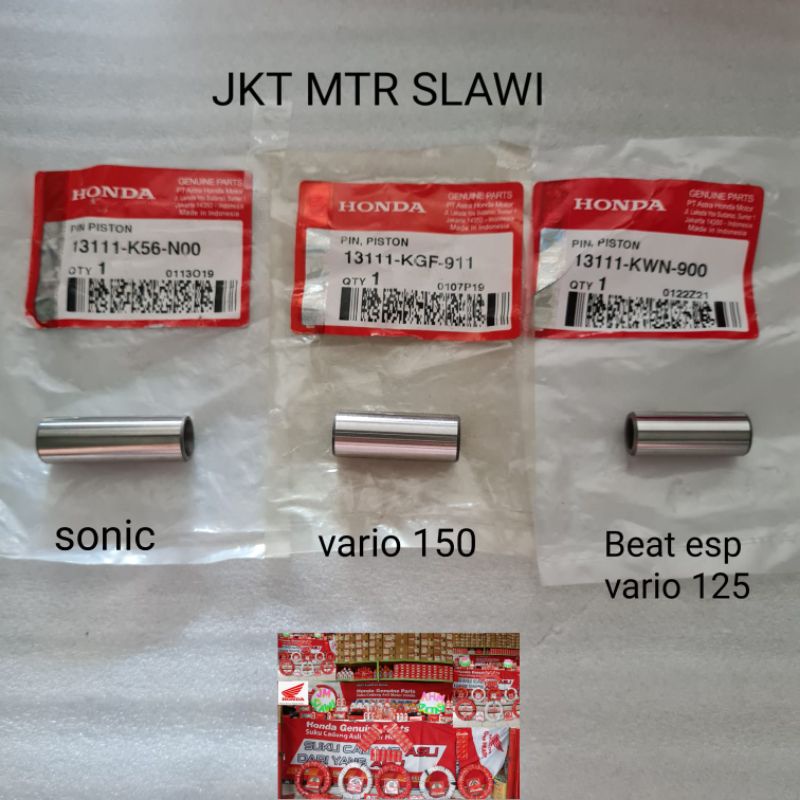 pin piston pen piston sonic, gtr, cb 150, vario 150, beat street esp, beat pop, beat eco pop