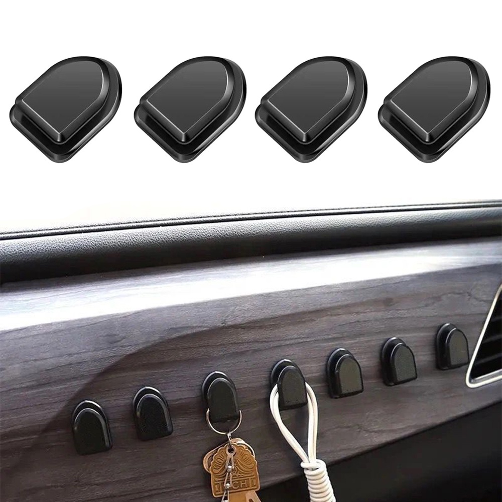 1 / 4 Pcs Gantungan Penyimpanan Kabel USB Headphone Dengan Perekat Untuk Interior Mobil