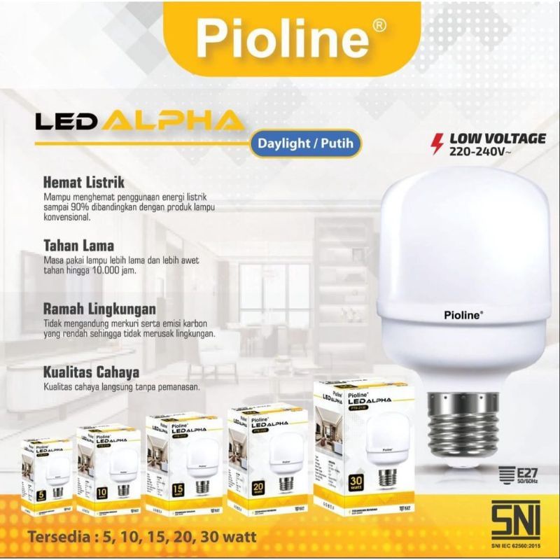 Lampu Led PIOLINE  / Bohlam Led ALPHA PIOLINE BULB Kapsul