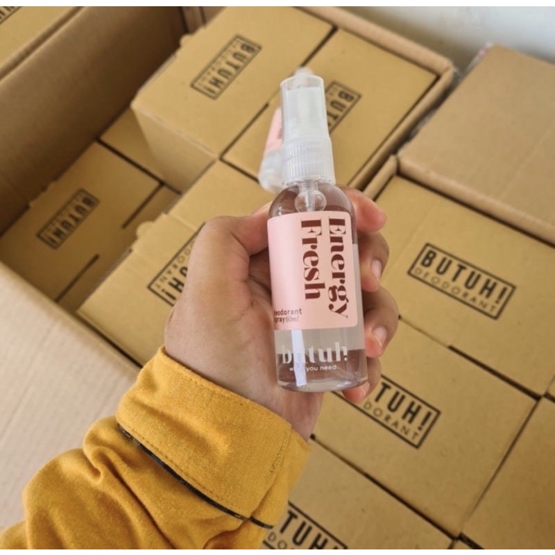 [BPOM] BUTUH DEODORANT SPRAY ENERGY FRESH STAY 24hours / BUTUH DEO TERMURAH
