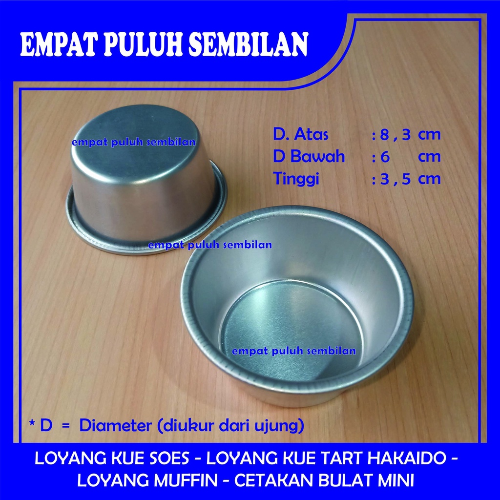 Cetakan Tart Mini / Cetakan Tartlet / Cetakan Kue Mini / LOYANG BULAT MINI / cetakan hokaido