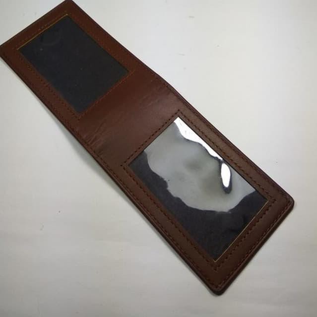 

'ad Tali ID Card Holder Magnet Kulit Sapi Asli Leather Nametag Saku Coklat v Promo '.