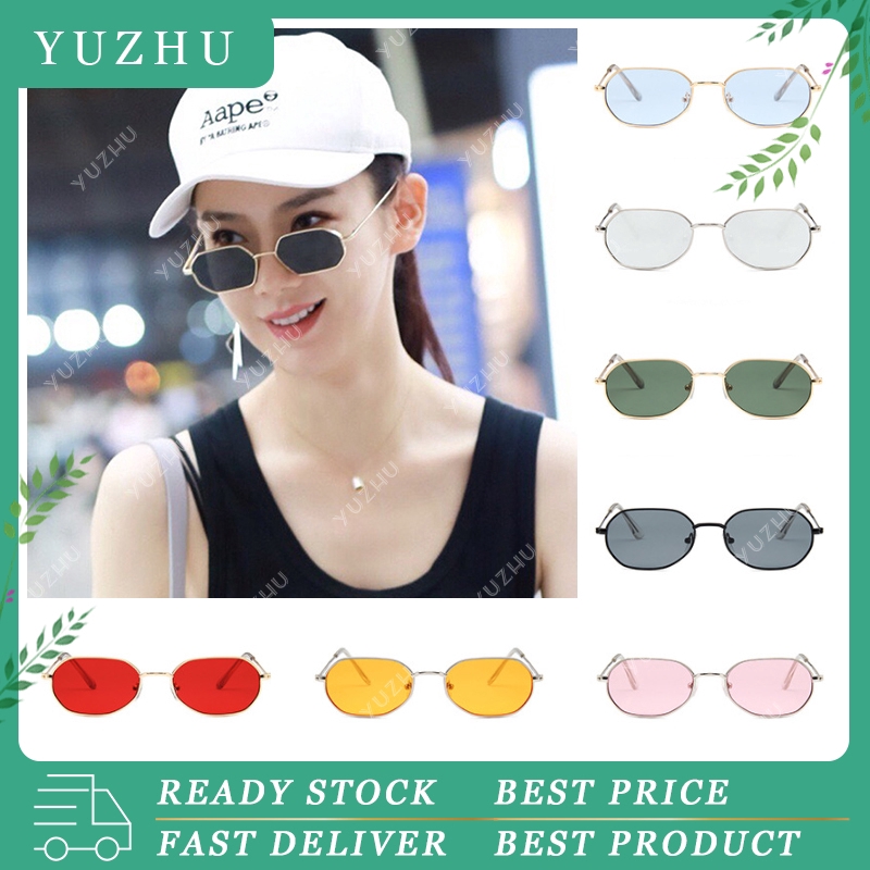 (YUZHU) Ready Stock Kacamata Fashion Wanita Kacamata Square Kacamata Candy Kacamata Hitam