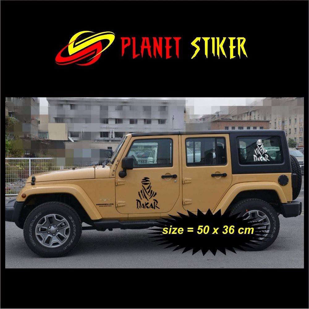 Cutting Sticker Dakar 2 Pcs Stiker Mobil Wrangler Pajero Katana