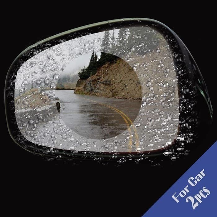 Stiker Anti Fog Spion Mobil Anti Hujan Anti Gores 100x100mm Bulat Universal