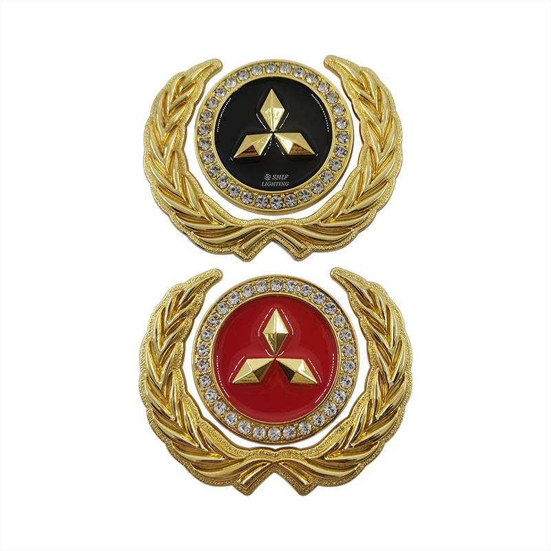 1pc Stiker Emblem Logo Mitsubishi Bahan Metal Untuk Dekorasi Mobil Mitsubishi