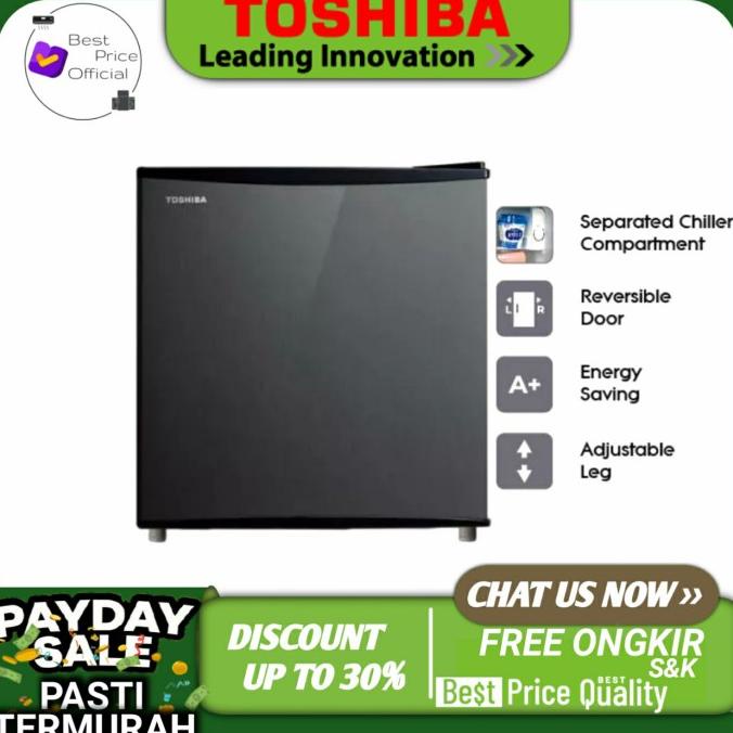Kulkas Mini Toshiba Gr-Rd65Cc Lemari Es Mini Single Dor 50L 75 Watt Km76878
