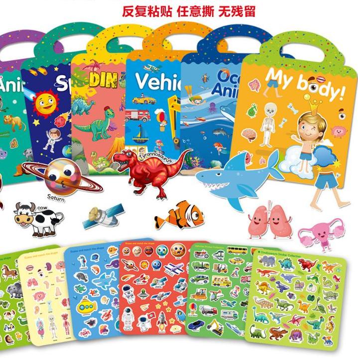 

Terjangkau Buku Stiker Anak /Reusable Sticker/ Sticker Activity Book Mainan Edukasi Anak ~