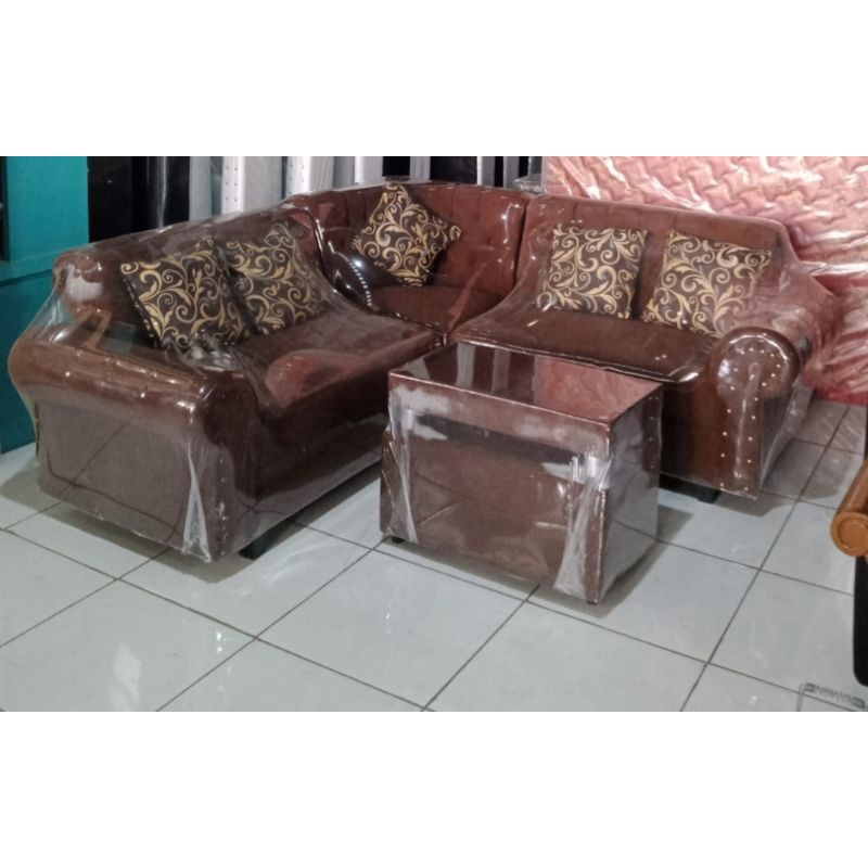 Sofa/sofa l sudut kancing