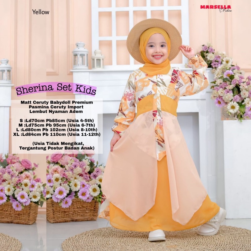 [BISA COD] SHERINA SET KIDS ORI BY MARSELLA