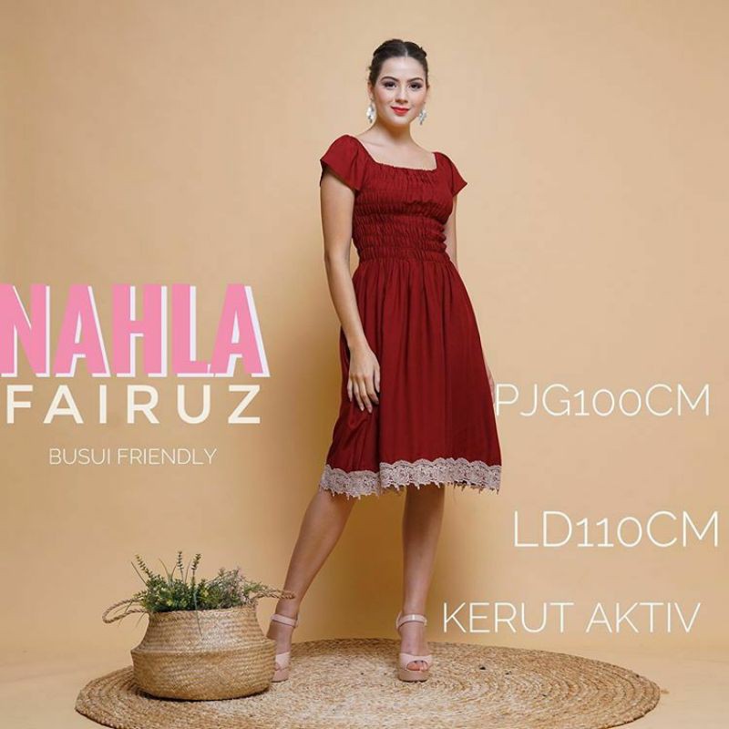 DASTER ARAB DLUSIA TUNIK HANIYAH|| RAYON SUPER GRADE A || RESLETING-Ds Nahla Merah