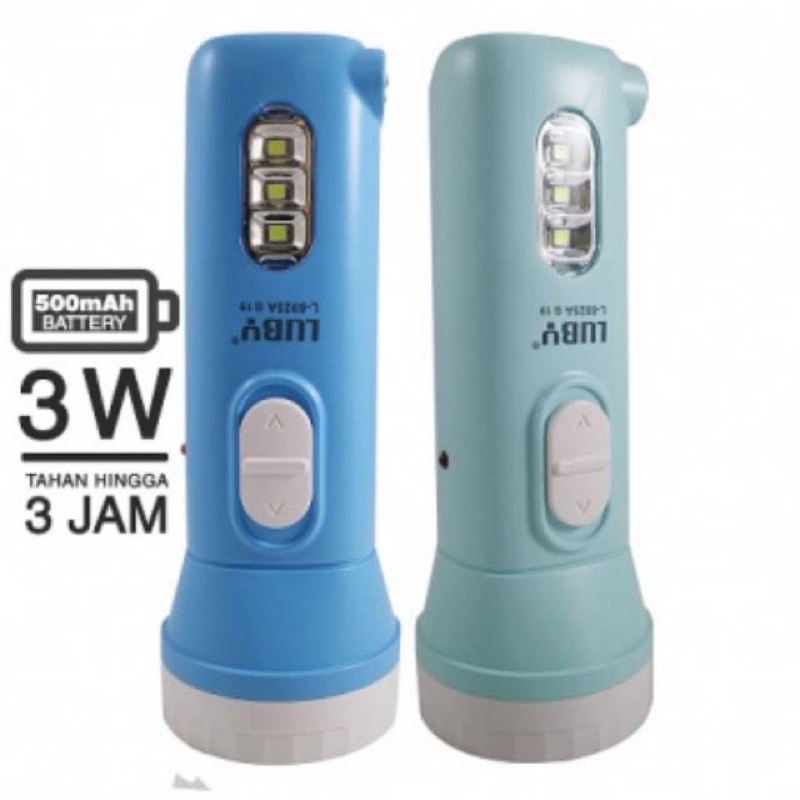 Senter Emergency LUBY 8925A 3Watt Murah Meriah