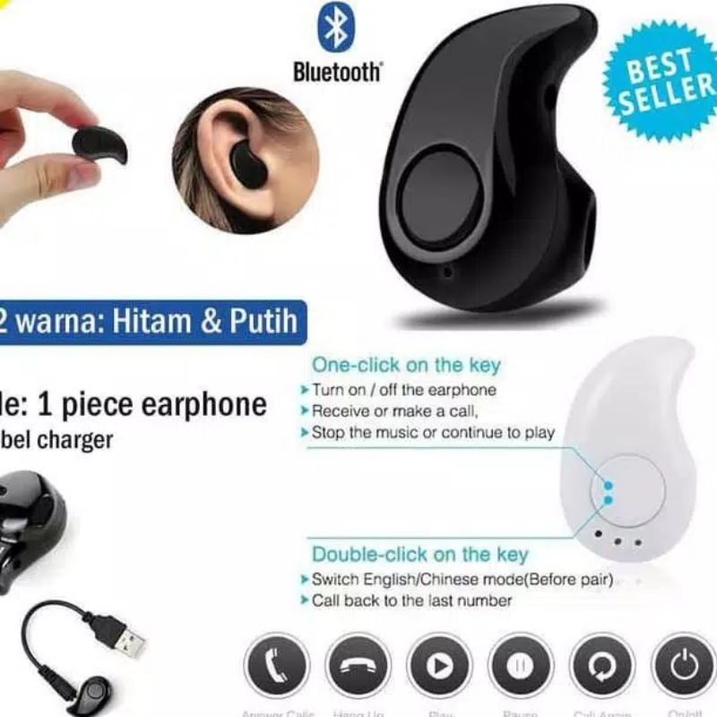 Jual Headset Bluetooth Kecil Nyaman di Telinga Headset bluetooth S530