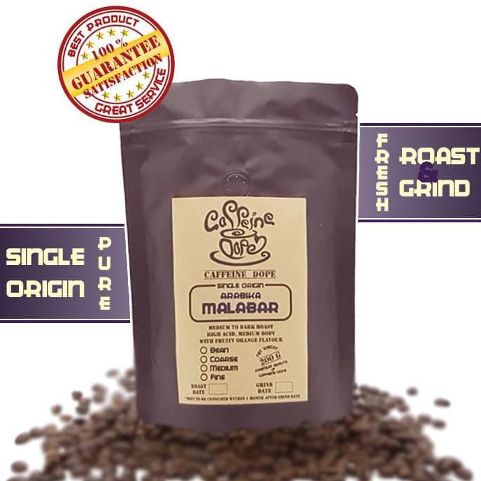 

Kopi Arabika Malabar 200 Gr Single Origin Bean/Biji & Ground/Bubuk - Coarse - Kasar