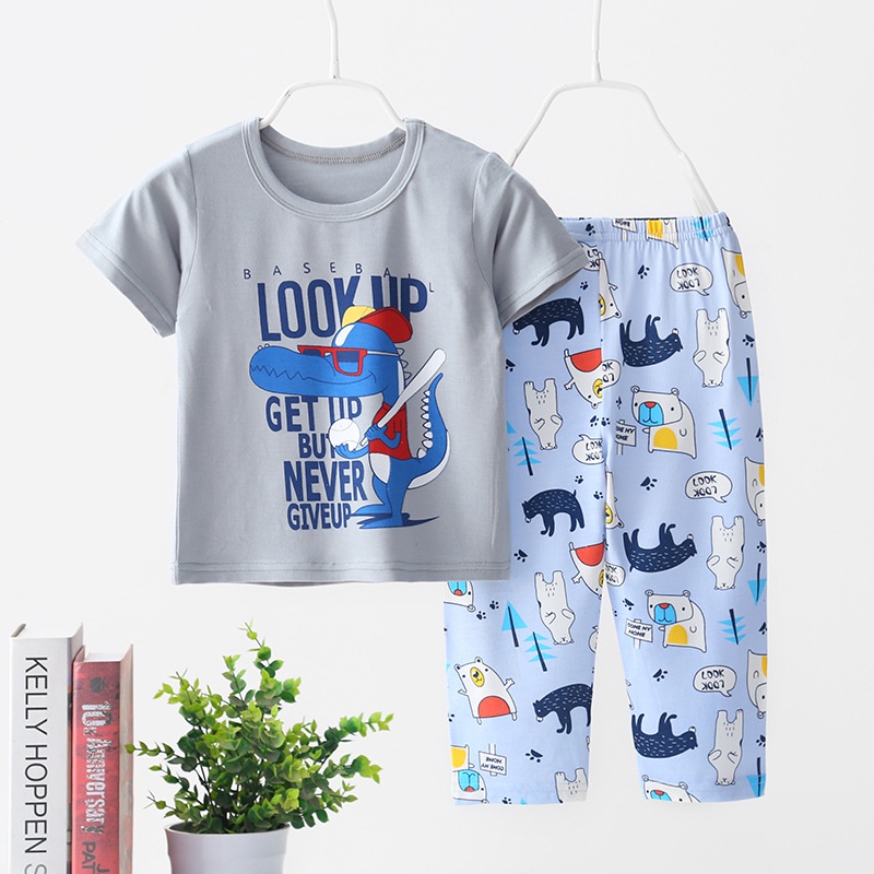 BABY STORE01 - BJC SETELAN ANAK 0-3 TAHUN PIJAMA ANAK BAJU ANAK BAJU PENDEK DAN CELANA PANJANG 12-23