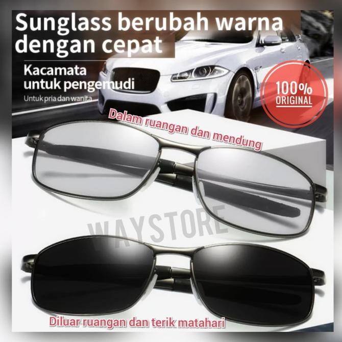 [[COD]] kacamata tembus pandang antisilau siang malam photochromic polarized TERBARU Kode 380