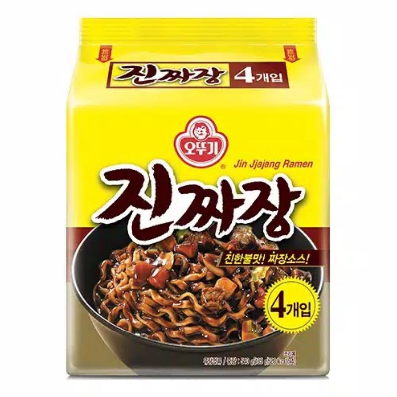 

OTTOGI Jin Jjajang Ramen /Mi Instan Dengan Saus JJajang 560gr (140gr @ 4pcs)