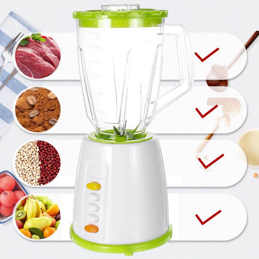 jubake blender listtrik 2 in 1 plasttik tahan llama - Blender Buah Daging Sayur dan Makanan serbaguna kapasitas tinggi