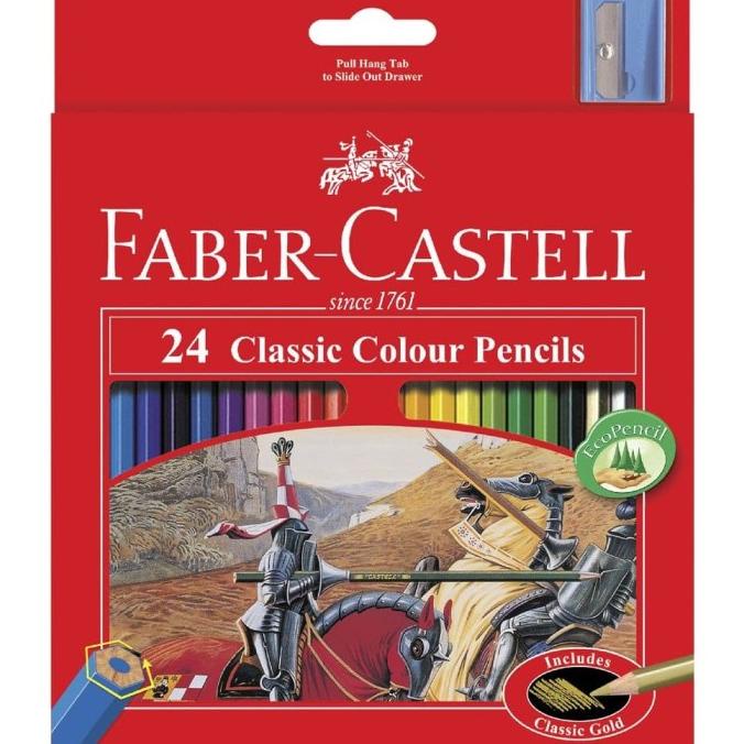 

(BISA COD) Pensil Warna Faber Castell - 24 Warna Classic PROMO Kode 308
