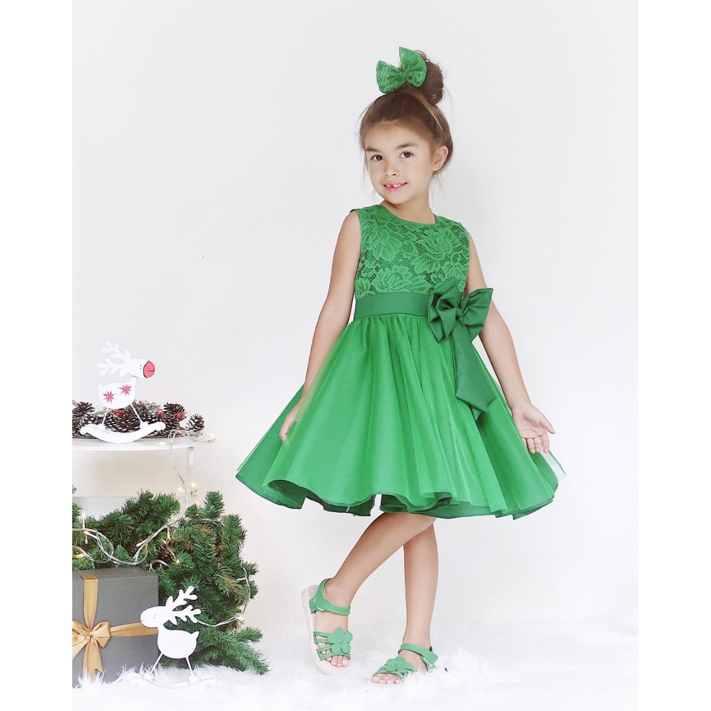 CAROLINE DRESS ANAK PEREMPUAN SIZE 0 - 10 TAHUN / DRESS NATAL ANAK / BAJU NATAL ANAK / BAJU PESTA