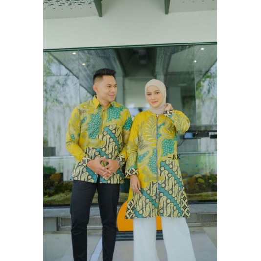 BATIK COUPLE ATASAN MODERN KOMBINASI | SERAGAM KERJA | M-L-XL-XXL-XXXL