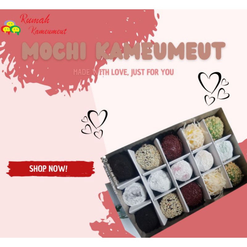 

mochi kameumeut- mix rasa isi 15 pcs ekstra packing dus aman