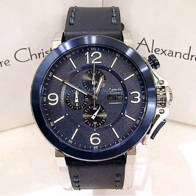 Alexandre Christie Ac6281 Silver Blue Men Original