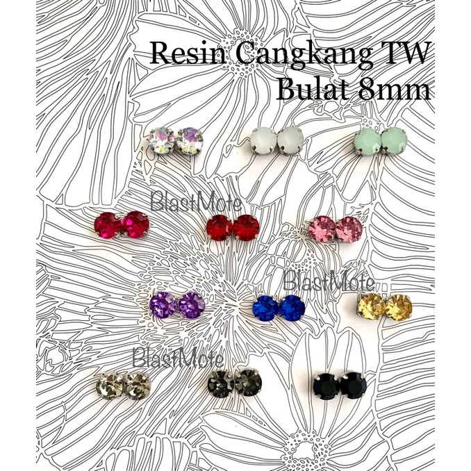 Payet Resin Cangkang Taiwan Bulat 8mm