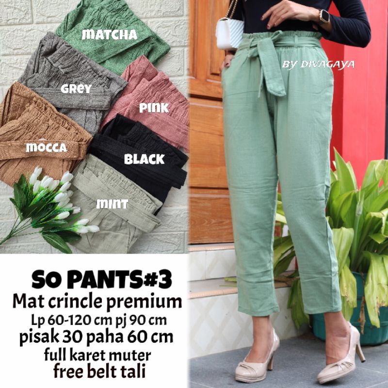 CELANA BAGGY PANTS TERBARU + BELT TALI