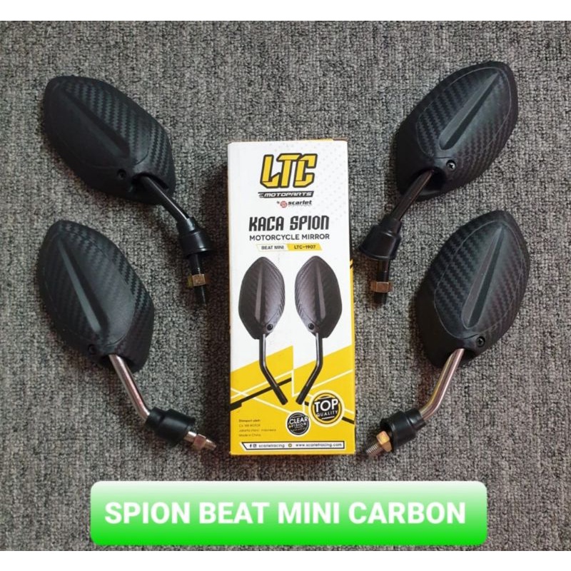 Spion beat mini full hitam spion beat mini carbon gelap  Universal drat Honda SCOOPY LAMA SCOOPY NEW